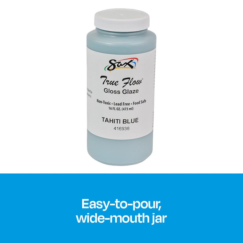 Sax Lead-Free Gloss Glaze, Tahiti Blue
